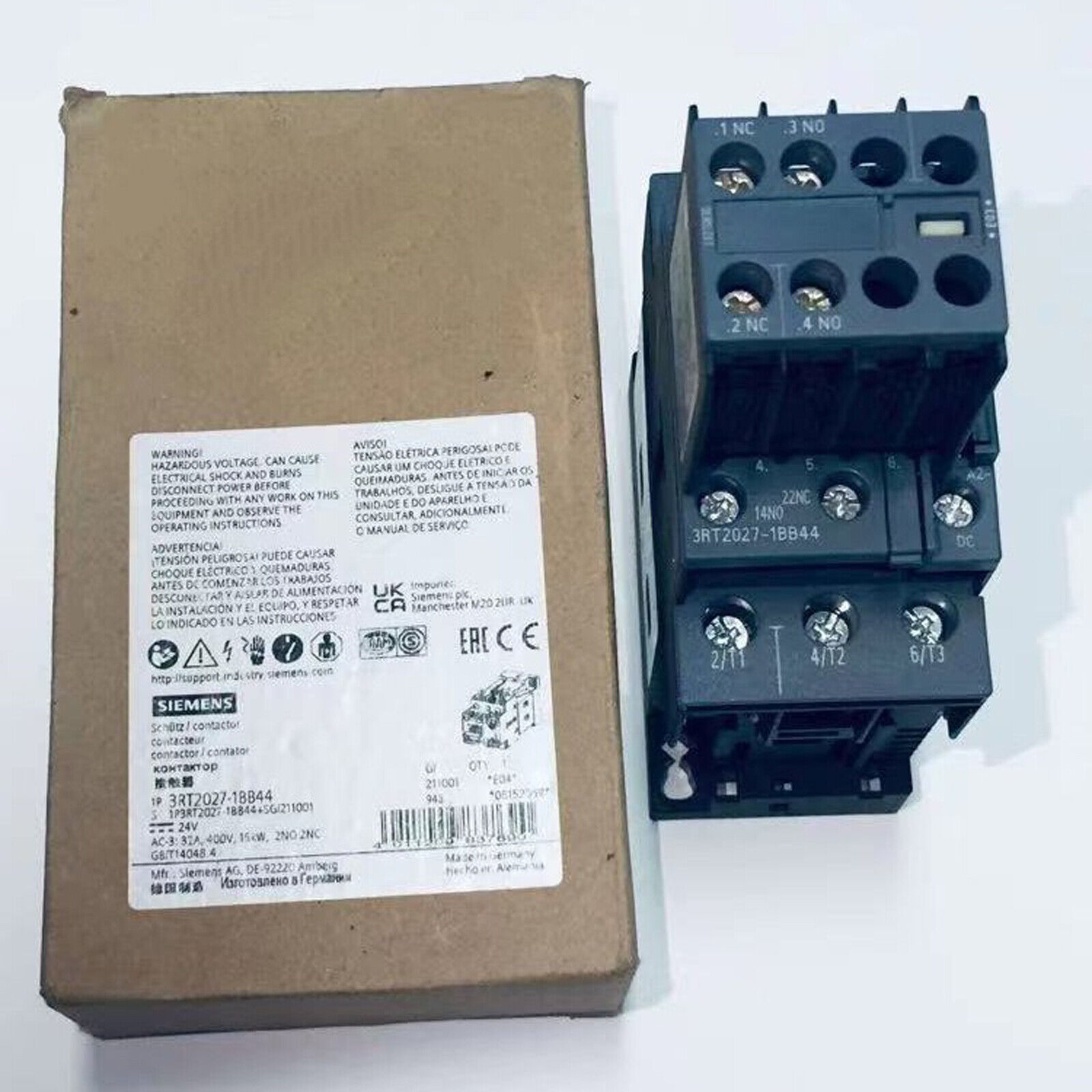 Contactor Siemens 3RT2027-1BB44