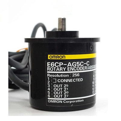 Bộ mã hóa vòng quay OMRON  E6CP-AG5C, 256 step (8 bit), trục 6mm, f 60mm