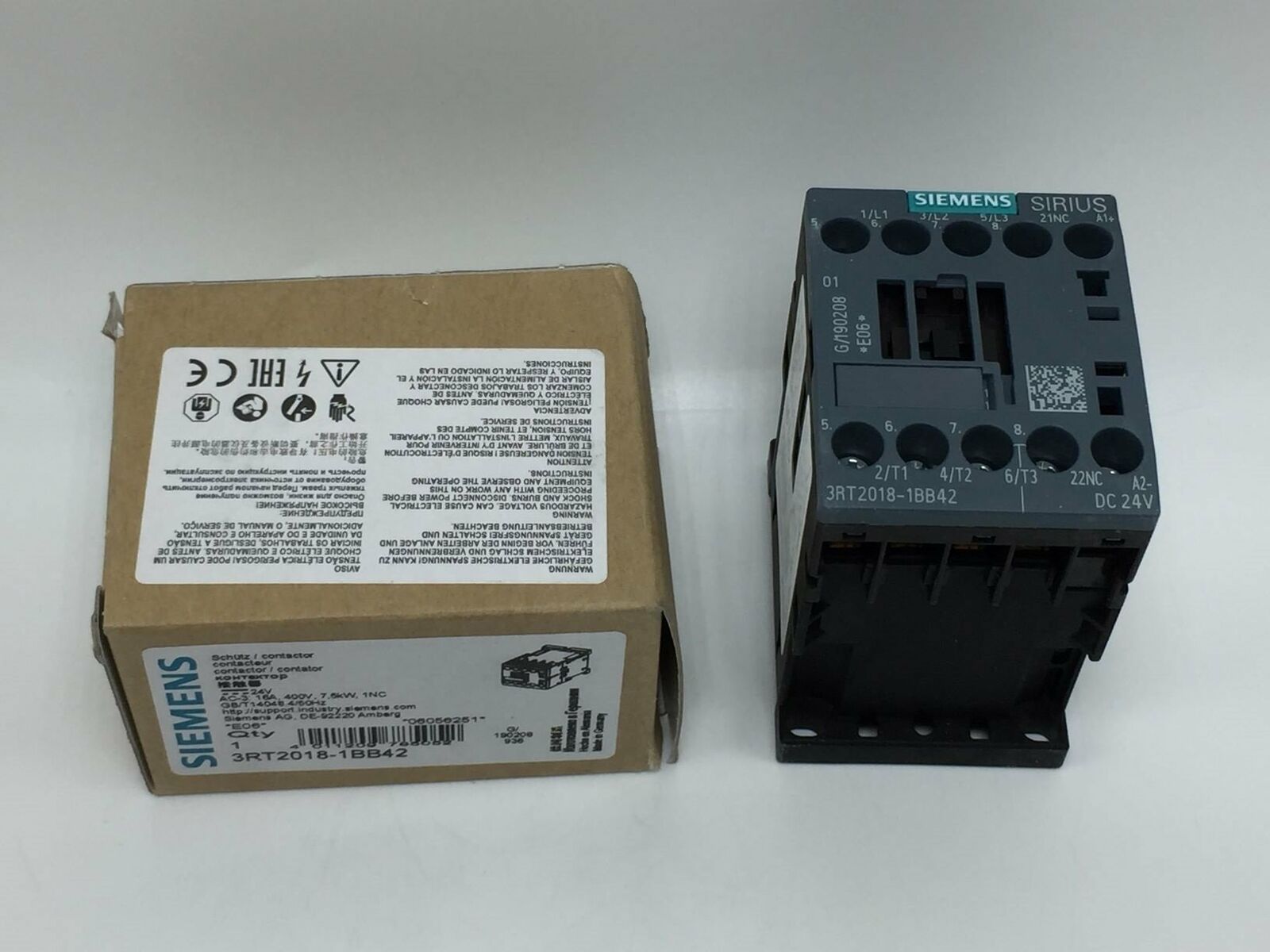 Contactor Siemens 3RT2018-1BB42