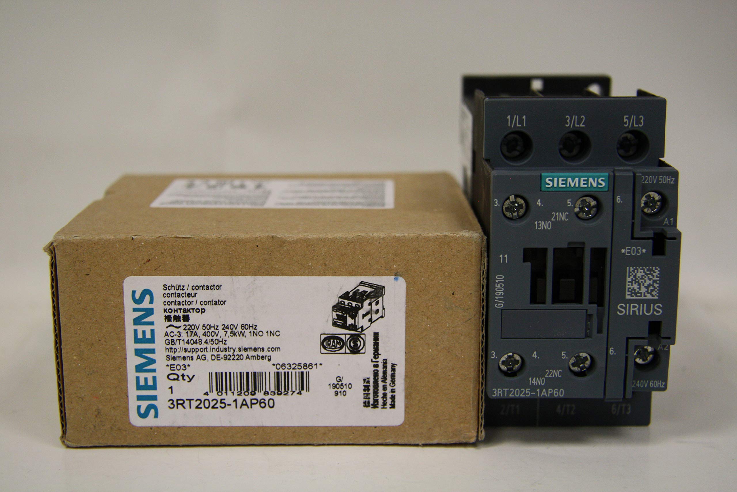 Contactor Siemens 3RT2025-1AP60